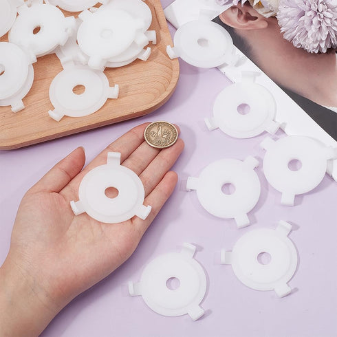 20 E27 11MM(3/7") CREATCABIN Pcs to Lamp Shade Adapter Ring Plastic Lampshade Reducing Rings Converter Washer White