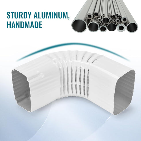 Downspout Gutter Elbows - Positive Elbow, 90 Degrees 3x2 Style A, Roofing Gutter Downspout Elbows