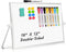Dry Erase Magnetic White Board, 16" x 12" - Double-Sided Desktop Whiteboard with Stand for Home & School