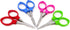 yueton 4pcs Colorful Plastic Handle Folding Safety Scissors with Keychain Holes for Craft Fishing