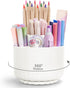 Desk Organizer, Minimalist Modern Design Pen Holder for Desk 360°Rotating Office Accessories with 5 Compartments