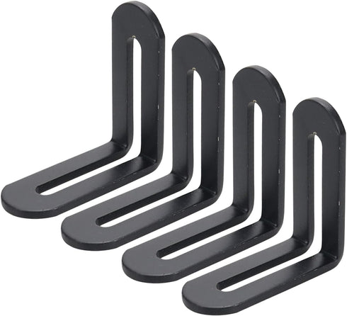 Xiaoyztan 4 Pcs Stainless Steel Slotted Corner Braces Reinforced L-Shape Corner Brackets