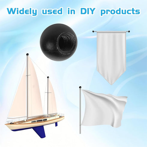 Exircy 10PCS M4 Lamp Cap Nuts, Black Screw Caps Ball Lamp Decoration Furniture Lighting Screw Caps