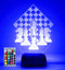 Jinnwell 3D Chess Night Light Lamp Illusion Night Light 16 Color Changing Table