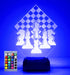 Jinnwell 3D Chess Night Light Lamp Illusion Night Light 16 Color Changing Table