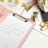 WAVEYU Portfolio Case, Business Portfolio Folder, Cute Padfolio Cover with Document Sleeve, Pink