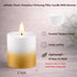 3"X3" Set 3 smtyle Vintage Plastic Flickering Flameless Pillar Candles Battery Operated White and Gold Fake Candles