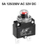 uxcell 2 Pcs Thermal Circuit Breakers 5A 125/250V AC 32V DC Push Button Reset Overload Protector