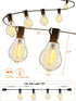 75FT 38 Dimmable A39 Bulbs, 2FT bulbs 2200K DAMAING Outdoor string lights Waterproof patio string lights