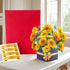 JYHi 3D 10 Inch Pop Up Flower Bouquet Card Greeting Cards Life Size Forever Paper Flower Bouquet Gift with Black Note