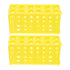 PATIKIL 80 Wells Tube Rack - 2 Pcs Vial Rack for Microcentrifuge Tubes 0.5/1.5/2/10/15/50ml, Yellow