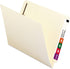 Smead 100% Recycled End Tab Fastener File Folder, Manila, 2 Fasteners, Letter Size, 50 per Box