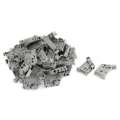 uxcell 50Pcs 35mm DIN Rail Terminal Block End Stopper Mounting Clips