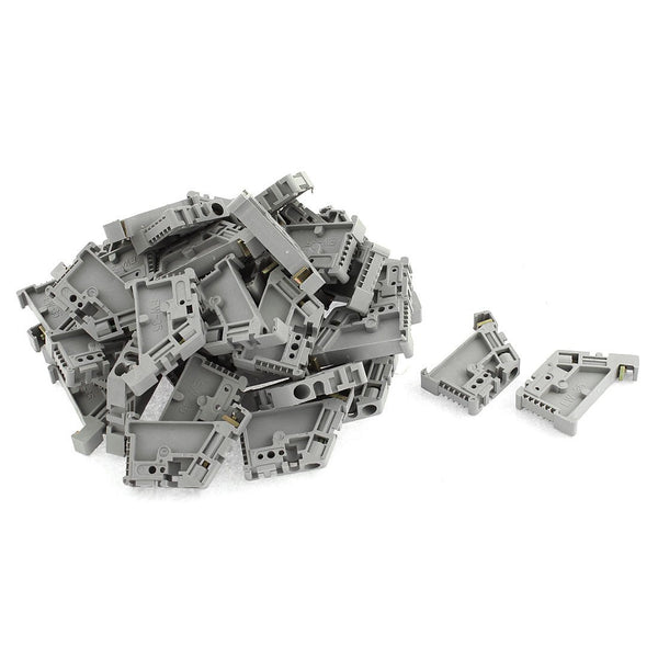 uxcell 50Pcs 35mm DIN Rail Terminal Block End Stopper Mounting Clips