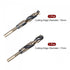 uxcell 2pcs Reduced Shank Drill Bit Set, 16mm 17mm Titanium Nitride Coated High Speed Steel for Stainless Steel, Copper