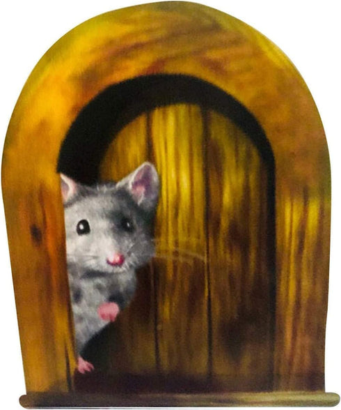 5pcs Scaredy Mice Mouse Hole 3D Wall Sticker, Realistic Decor Decal for Classroom and Home