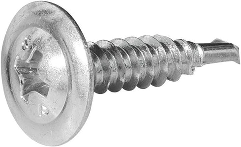 #8 x 3/4" Phillips Modified Truss Head Self-Drilling Tek Screw - Zinc-Plated Steel, Pack of 100