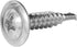 #8 x 3/4" Phillips Modified Truss Head Self-Drilling Tek Screw - Zinc-Plated Steel, Pack of 100
