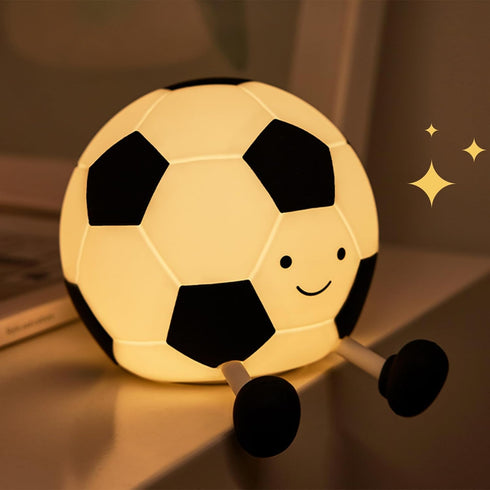 AGEK Soccer Night Light for Kids, Cartoon Soccer Lamp Silicone Baby Nursery Night