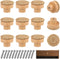 Chewtoyo 12Pcs Dresser Rattan Boho Knobs, Drawer Wicker Woven Wooden Pulls, Decorative Furniture