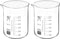 PATIKIL 600ml Low Form Glass Beaker, 2 Pack, 3.3 Borosilicate Glass Graduated Measuring Cups with Spout