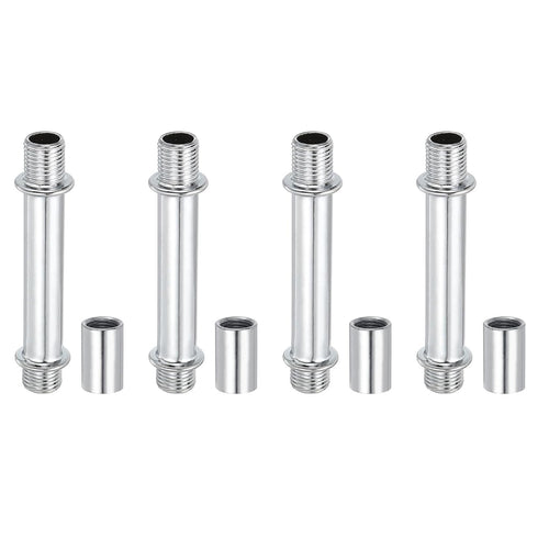 PATIKIL Straight Pipe Lamp Stems Rod Kit, 4Set M10 Carbon Steel 60mm(2.36") Long