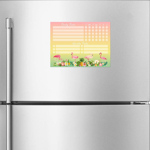 Dry Erase Whiteboard Task Planner, Removable Adhesive Decal, Fine-Tip Magnetic Marker Included, 9 x 12 inches