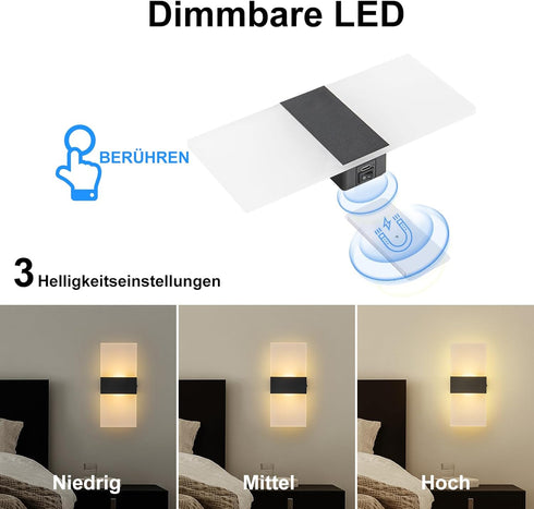 Dimmable, Closet Wall Sconce, LED Wall Lights for Room Decor, Battery Operated Wall Sconce, Remote Control