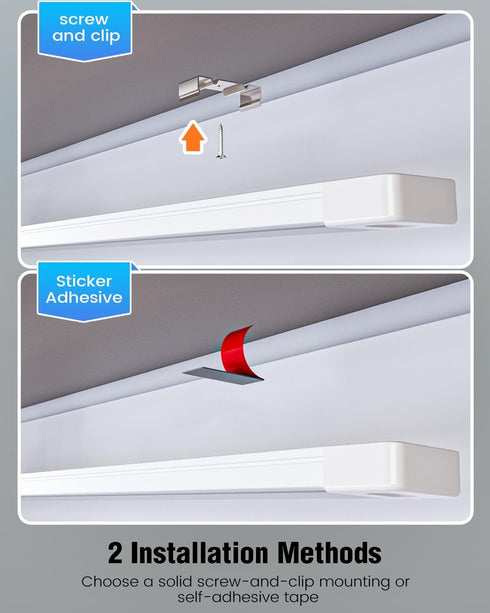 36 Inch Counter 4000K White,Dimmable,Plug Closet, MYPLUS Under Cabinet Lights with Hand Wave, Under Lighting Natural