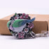 Laraine Retractable Badge Reel Holder, Metal Clip ID Card & Key Holders, Rhinestones Pearl Bird Shape 1.7”