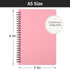 EUSOAR College Ruled Notebooks, 6 Packs 5.5" x 8.3" 120 Pages Pink A5 Spiral Notebook Bulk, Hardcover Lined Writing Notebooks Sketchbook Set, Office Meeting Essentials Composition School Supplies by EUSOAR