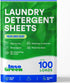 Eco Washer Sheets Detergent - 100 Loads, Zero Plastic Jugs, No Mess