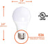 Xtricity LED A15 Refrigerator Light Bulb Replacement, 7W (50W Equivalent), 500 Lumens, 5000K Daylight, E26 Medium Base,