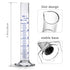 Thick Glass Graduated Cylinder 50ML with Hexagon Base and Cylinder Brush for Measuring Liquid Lab