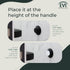 EVI Herrajes Doorstop for Wall Placement, 45 x 17 mm Stainless Steel Black Lacquered with Rubber Included, Adhesive or