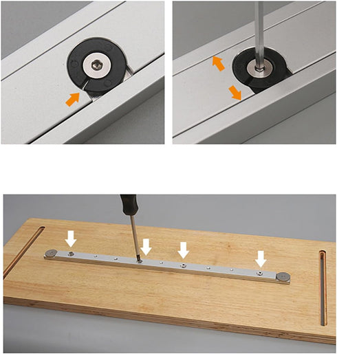 Aluminium Alloy 3/4" Miter Bar Clamping Tool, Slider Table Saw Gauge Rod for Router Tables and Woodworking