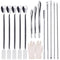 14Pcs Stainless Steel Lab Spatula, Micro Spatula Sampling Scoop for Reagent Laboratory Powders