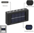 10 LED Solar Up Down Lights, 2 Pack Outdoor Waterproof Modern Nordic Sconce, Black Exterior Light Fixture