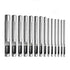 12pcs Kit Round Punch Hollow Punch Steel Chisel - Leather Puncher Cutting Tool for Belts & Canvas
