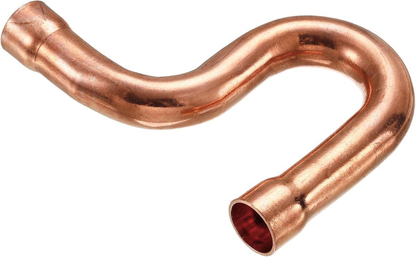 MECCANIXITY Copper P-Trap Pressure Pipe Fitting, 12.7mm (1/2") OD for HVAC Plumbing Supply.