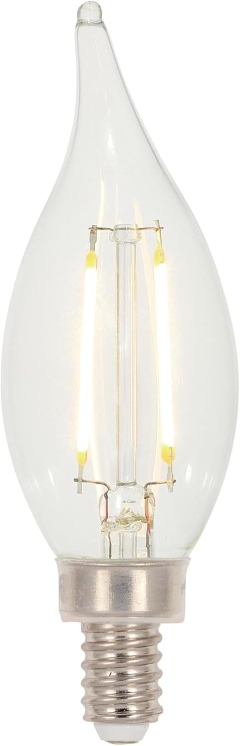 Westinghouse 4517200 3.3 Watt (40 Watt Equivalent) CA11 Dimmable Clear Filament LED