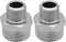 Beduan Stainless RV Faucet Adapter, 1/2 NPT Male to 3/8 Comp. Male, Pack of 2