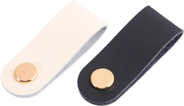 NOLITOY 8pcs Leather Grip Drawer Handles with Screws, Cabinet and Shoe Cabinet