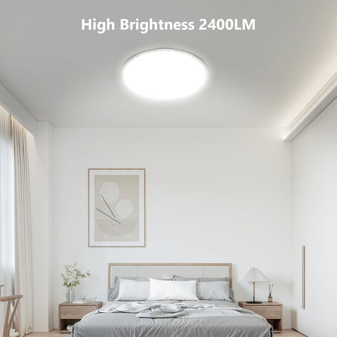 Ledytech 2400LM, 2700K-6500K 9.25 Inch, 120V, Smart Ceiling Light Replacement Kit, RGB LED Ceiling Light Retrofit Kit