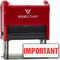 Important Self Inking Rubber Stamp with Red Ink - Medium