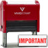 Important Self Inking Rubber Stamp with Red Ink - Medium