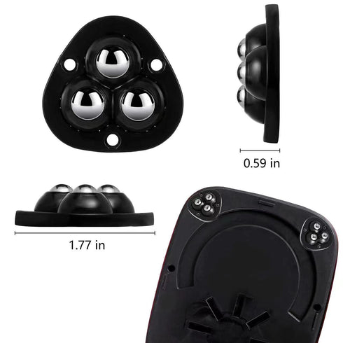 12 PCS Small Appliance Casters Wheels, Sticky Swivel Pulleys Mini Self Adhesive Universal Wheel for Furniture