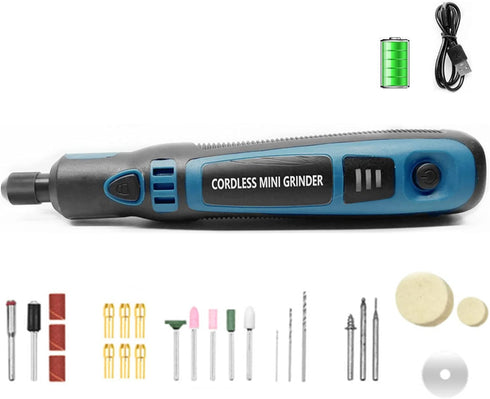 Cordless Mini Grinder Kit, 3 Speed Adjustable Electric Grinder Pen with 26 Accessories, USB Rechargeable