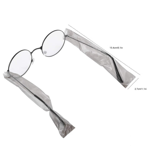 Hair Dye Glasses Leg Sleeve Case, Disposable Salon Barber Protectors for Hair Dye Tool in Tattoo Salon
