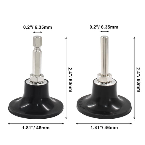 Hordion 2 Pack 2 Inch 1/4" Disc Pad Holder, Roll Lock Disc Pad Quick Change Disc Adapter Sanding Disc Holder with Shank